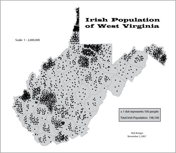 RKCartboggle West Virginia Dot Density Map